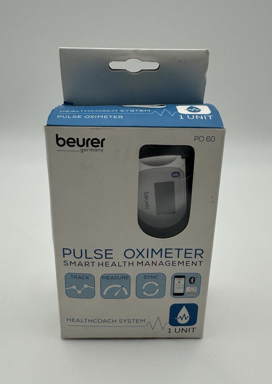 Beurer PO60 Bluetooth Pulse Oximeter Fingertip Oxygen Monitor NIB.